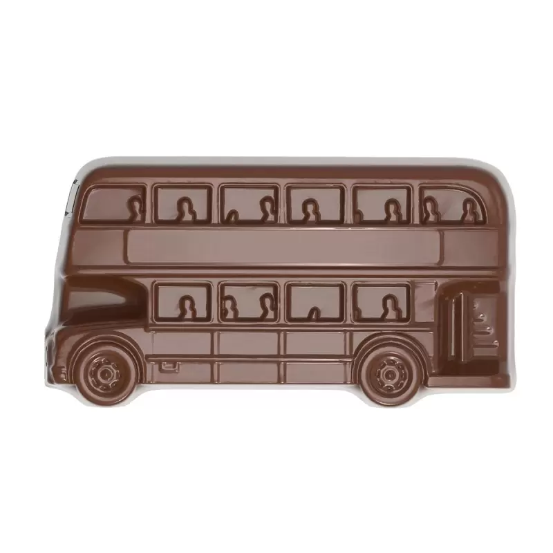 Polycarbonate Double Decker Bus Chocolate Mold - 38 mm x 20 mm x h 8mm - 6gr - 24 cavity - Chocolate World