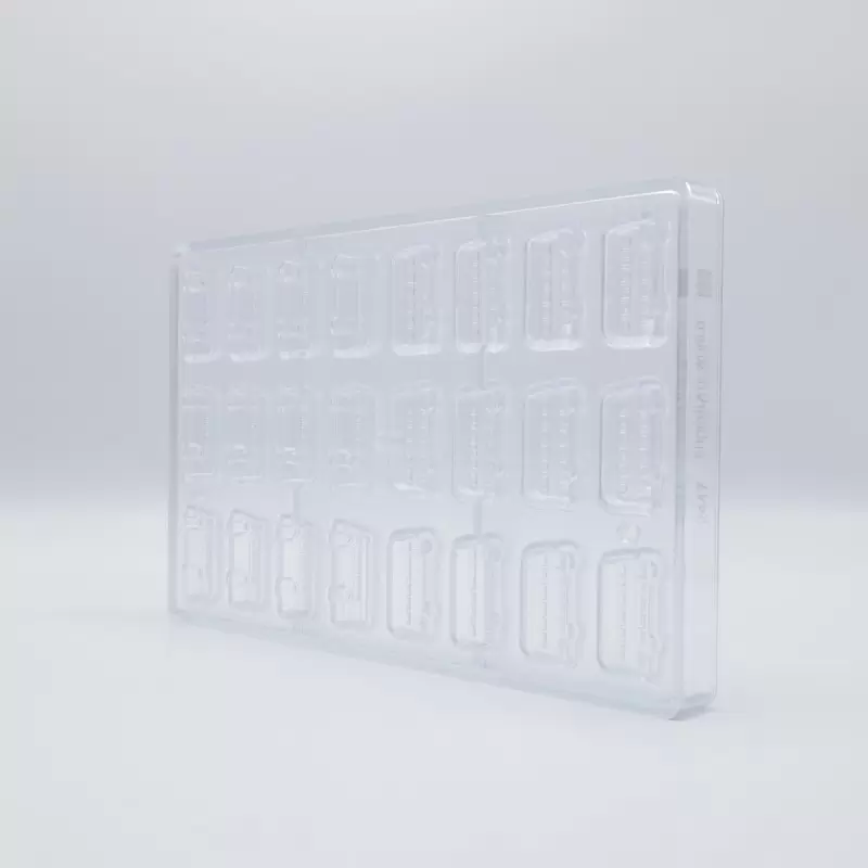 Polycarbonate Double Decker Bus Chocolate Mold - 38 mm x 20 mm x h 8mm - 6gr - 24 cavity - Chocolate World