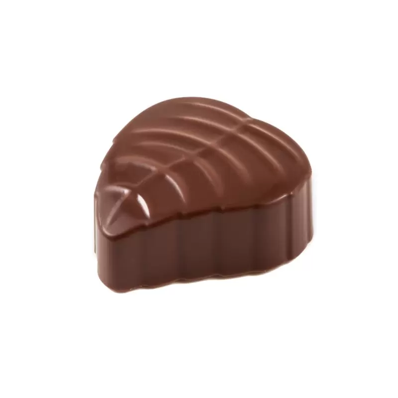 Professional Polycarbonate Leaf Shaped Chocolate Mold - 37 mm x 31 mm x h 16 mm - 28 cavity - 14gr Professional Polycarbonate Leaf Shaped Chocolate Mold - 37 mm x 31 mm x h 16 mm - 28 cavity - 14gr