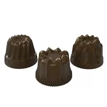 Polycarbonate Canneles Chocolate Mold - 0 28 mm x 21 mm - 10gr - 32 cavity
