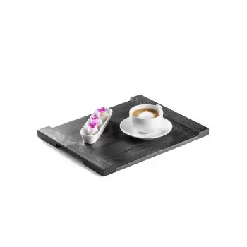 Pordamsa A1062-3830W Pordamsa Wengue Tray Straight Handle 38 x 30 cm