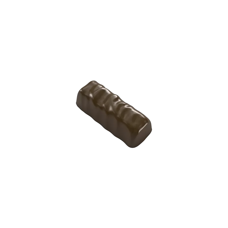 Polycarbonate Rippled Chocolate Bar Mold - 42 x 17 x 12 mm - 7gr - 21 Cavity Polycarbonate Rippled Chocolate Bar Mold - 42 x 17 x 12 mm - 7gr - 21 Cavity