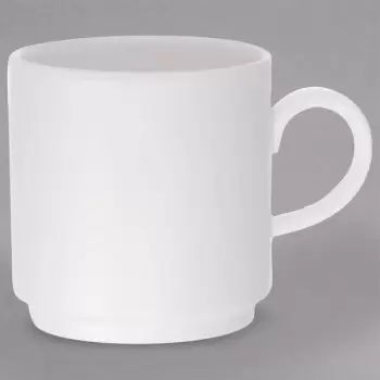 Villeroy & Boch Universal Collection Fine Porcelain Mug with handle stackable - 110 x 80 mm - 6 pcs set.