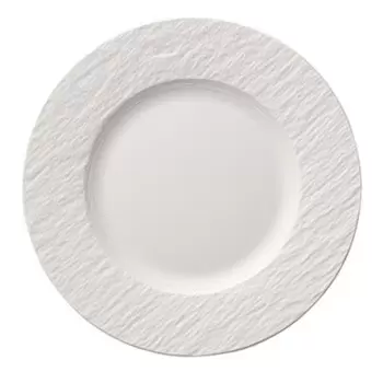 Villeroy & Boch The Rock White Glacier Collection Fine Porcelain Flat plate - 220 x 220 x 20 mm - 6 pcs set.