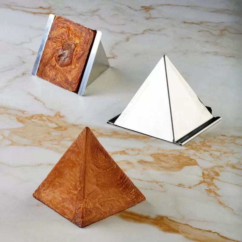 Pavoni Italia Stainless Steel Pyramid Croissant Mold - 85 x 85 x 85 mm Pavoni Italia Stainless Steel Pyramid Croissant Mold - 85 x 85 x 85 mm