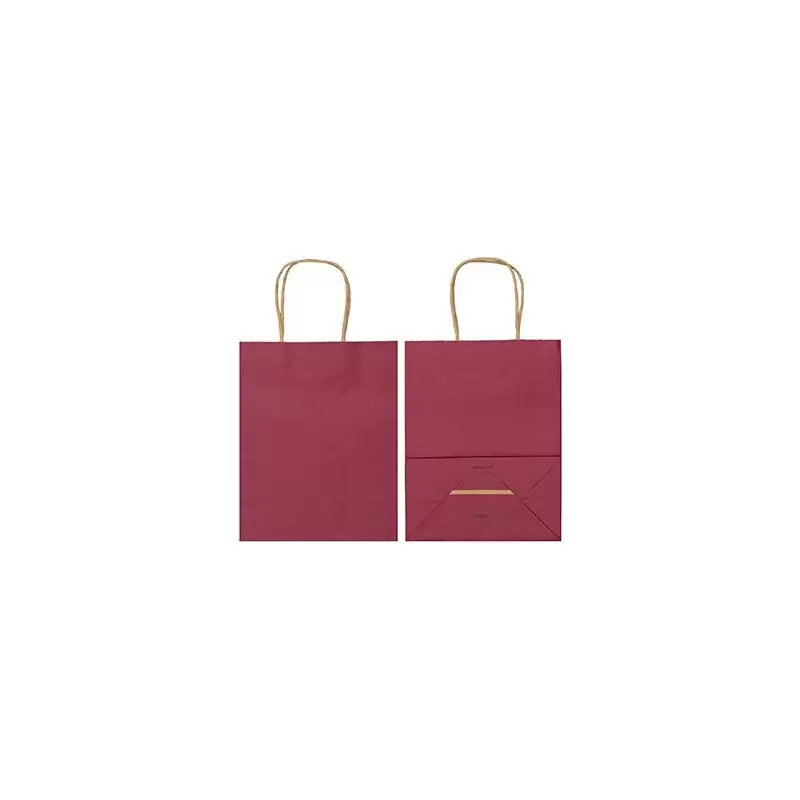 Burgundy Elegant Paper Shopper Bags - Small - 7.75'' x 4.75'' x 9.75'' - Pack of 250 Burgundy Elegant Paper Shopper Bags - Small - 7.75'' x 4.75'' x 9.75'' - Pack of 250