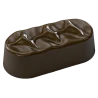 Polycarbonate Wavy Ripple Top Chocolate Snack Bar Mold - 60 mm x 29 mm x 19 mm - 26gr - 20 cavity