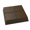 Polycarbonate Small Candy Bar Chocolate Tablet Mold - 78 mm x 78 mm x 15 mm - 100gr - 6 cavity