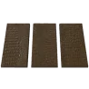 Polycarbonate Alligator Textured Chocolate Tablet Mold - 150 mm x 75 mm x 8 mm - 100gr - 3 cavity