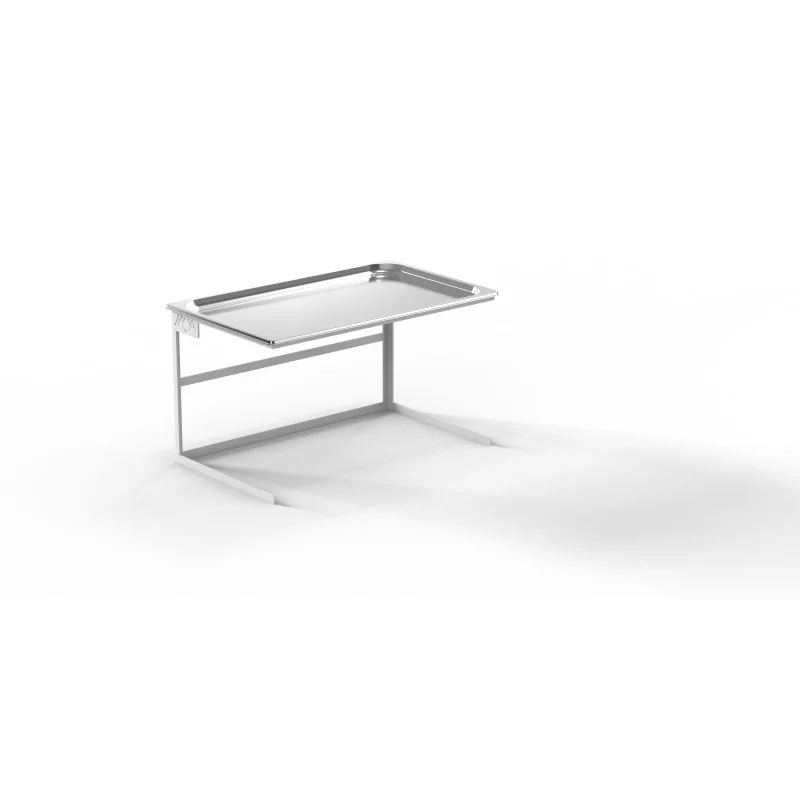 Moa Alzata Modern Minimalist Line White Steel Frame Riser GN 1/1 H.300 with Stainless Steel Tray GN 1/1 Tray H.20 - Moa Design