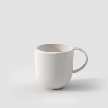 Villeroy & Boch NewMoon Collection Fine Porcelain Mug with handle - 125 x 90 x 95 mm - 6 pcs set.