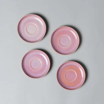 Villeroy & Boch Perlemor Coral Collection Fine Porcelain Coffee Saucer - 160 x 160 x 30 mm - 6 pcs set.