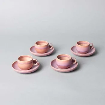 Villeroy & Boch Perlemor Coral Collection Fine Porcelain Espresso Cup - 85 x 65 x 45 mm - 6 pcs set.
