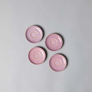 Villeroy & Boch Perlemor Coral Collection Fine Porcelain Espresso Saucer - 120 x 120 x 20 mm - 6 pcs set.