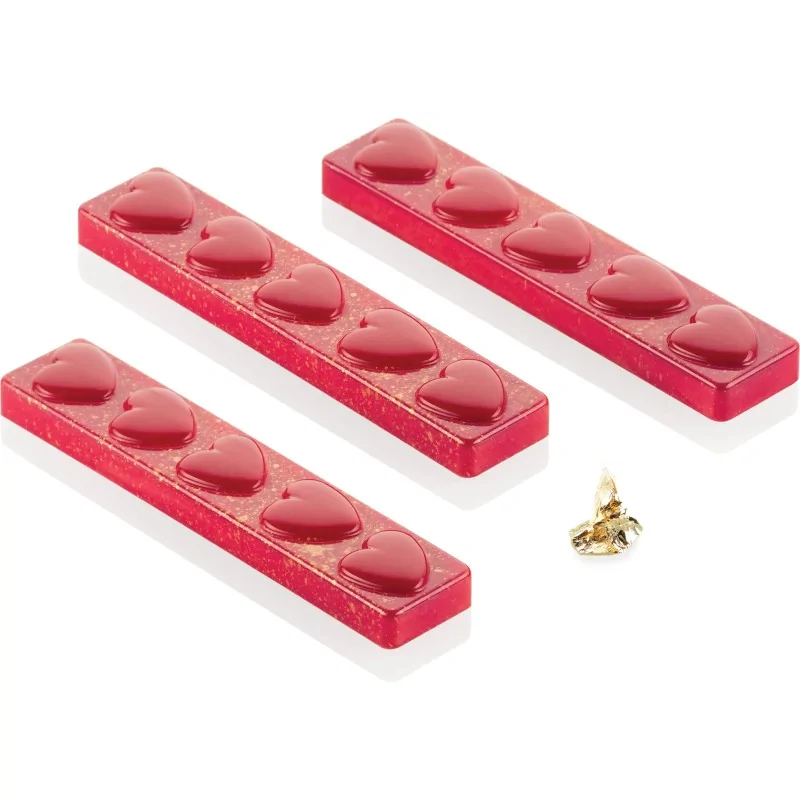 Silikomart Polycarbonate Tesoro-B Chocolate Snack Bars Mold by Kirsten Tibballs - 120mm x h 12ml x 25mm - 30ml - 8 cavity - Silikomart Professional