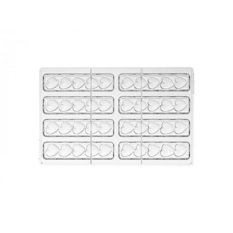 Silikomart Polycarbonate Tesoro-B Chocolate Snack Bars Mold by Kirsten Tibballs - 120mm x h 12ml x 25mm - 30ml - 8 cavity - Silikomart Professional