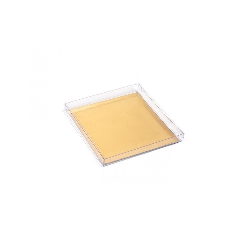 Clear Transparent Confectionery Plastic Box for Confectionery, chocolate tablet and bar - 200 mm x 200 mm x 15mm - Pack of 50 Clear Transparent Confectionery Plastic Box for Confectionery, chocolate tablet and bar - 200 mm x 200 mm x 15mm - Pack of 50