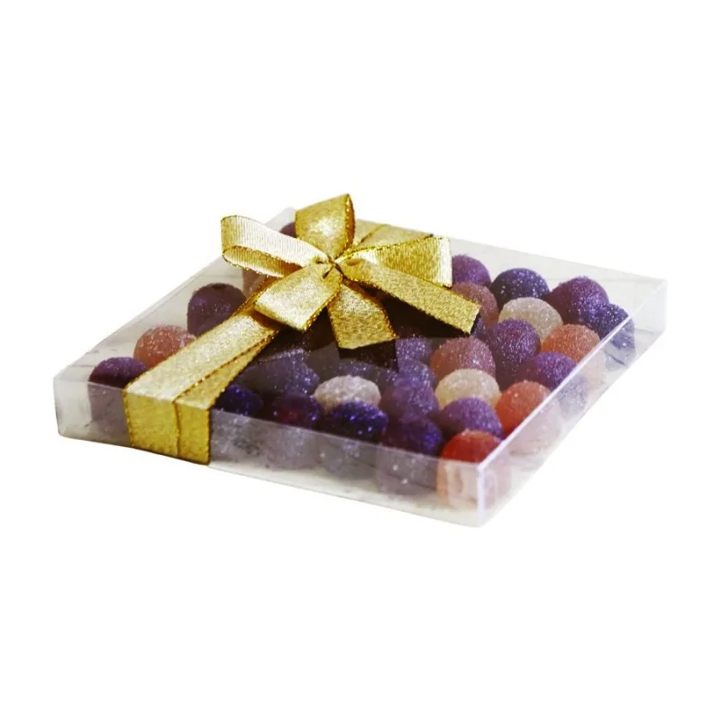 Clear Transparent Confectionery Plastic Box for Confectionery, chocolate tablet and bar - 200 mm x 200 mm x 15mm - Pack of 50 Clear Transparent Confectionery Plastic Box for Confectionery, chocolate tablet and bar - 200 mm x 200 mm x 15mm - Pack of 50