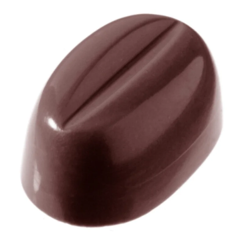 Chocolate World Polycarbonate Coffee Bean Chocolate Mold - 36 mm x 24 mm x h 16 mm - 32 cavity - 11 gr Chocolate World Polycarbonate Coffee Bean Chocolate Mold - 36 mm x 24 mm x h 16 mm - 32 cavity - 11 gr