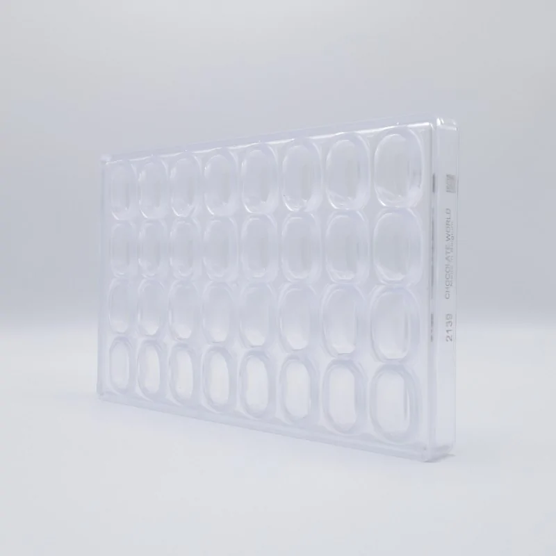 Chocolate World Polycarbonate Coffee Bean Chocolate Mold - 36 mm x 24 mm x h 16 mm - 32 cavity - 11 gr Chocolate World Polycarbonate Coffee Bean Chocolate Mold - 36 mm x 24 mm x h 16 mm - 32 cavity - 11 gr