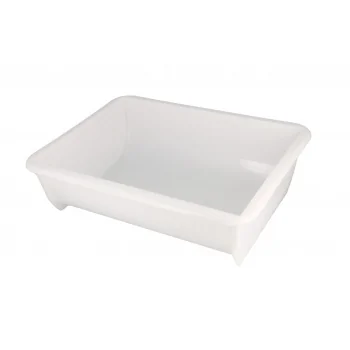 Plastic Rectangular Dough Container - 20 Liters - Rounded Corners Inside - Fit 40 cm wide Pastry Cart - Green