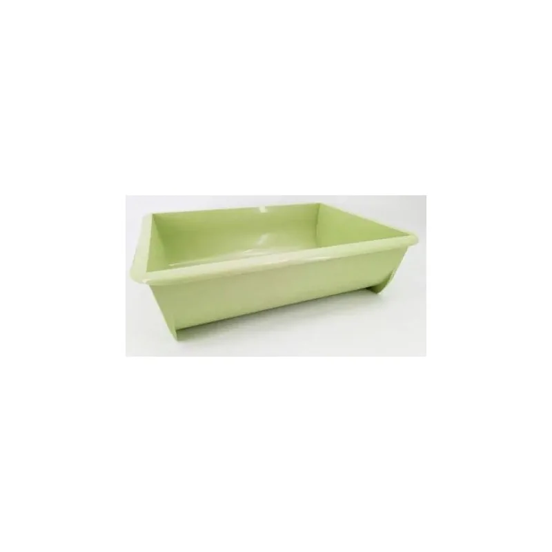 Plastic Rectangular Dough Container - 20 Liters - Rounded Corners Inside - Fit 40 cm wide Pastry Cart - Green