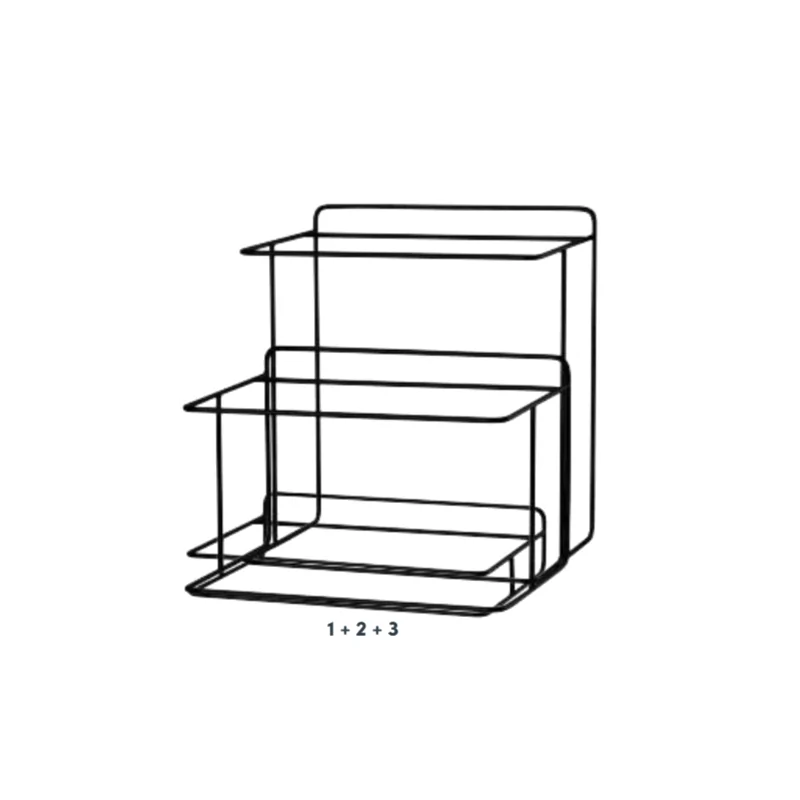 Degrenne Evento Black Rectangular Frame 3 Trays - l 40 x p 30.8 x h 48.8 cm - w 15'' 3/4 x d 12'' 1/8 x h 19'' 3/16 Degrenne Evento Black Rectangular Frame 3 Trays - l 40 x p 30.8 x h 48.8 cm - w 15'' 3/4 x d 12'' 1/8 x h 19'' 3/16