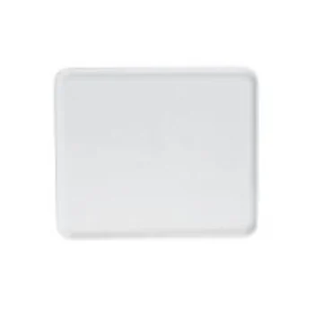 Degrenne Evento White Enamelled Porcelain Tray Gn 2/3 - 35.4 x 32.5 cm - 13'' 15/16 x 12'' 13/16