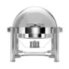 Worthy, Noble & Kent Round Stackable Roll Top Chafing Dish L 21" W 17" H 19" - 6 3/4 Qt -