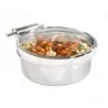 D.W.Haber Round Induction Chafer Full Glass Lid L 16" W 13" H 6" - 4 Qt - 3.8 L -