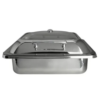 Creations Square Chafing Dish - L 17" W 15 1/2" H 7 1/4" - 6 qt