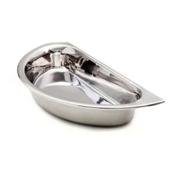 D.W.Haber Half Round Food Pan - L 15" W 6 1/2" H 3" - For 2 gal Round Chafer