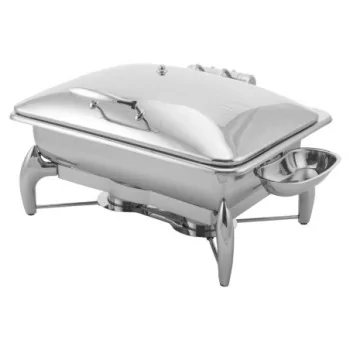 Walco Walco Idol Induction - Hinged Rectangle Chafer Kit W/Metal Lid L 23" W 18 1/2" H 16 3/4" - 8 Qt -