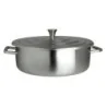Creations Chafer Round Brushed Stainless L 15" W 12 1/2" H 5" - 4 Qt -