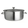 Creations Chafer Round Soup Brushed Stainless L 15" W 12 1/2" H 5 1/4" - 5 1/2 Qt -