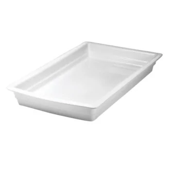 Hall Full Size Ceramic Food Pan L 20 3/4" W 12 3/4" H 2 1/2" - 6 1/4 Qt - Bright White