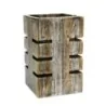 D.W.Haber Fusion Buffet Ash Grey Teak Square Riser L W 6" H 12"