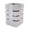 D.W.Haber Fusion Buffet Grey Wash Teak Square Riser L W 6" H 12"