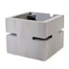 D.W.Haber Fusion Buffet Grey Wash Teak Square Riser L W 6" H 6"