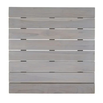 D.W.Haber Fusion Buffet Grey Wash Teak Square Tile Tray L W 14"