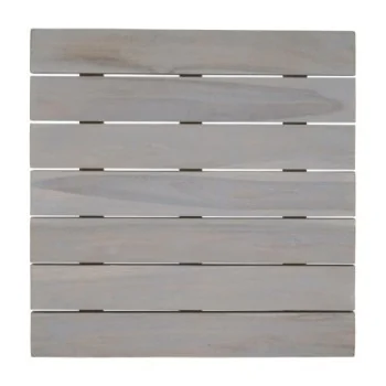 D.W.Haber Fusion Buffet Grey Wash Teak Square Tile Tray L W 12"