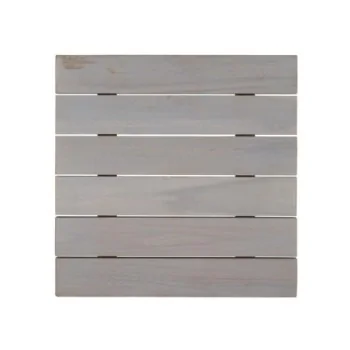 D.W.Haber Fusion Buffet Grey Wash Teak Square Tile Tray L W 11"