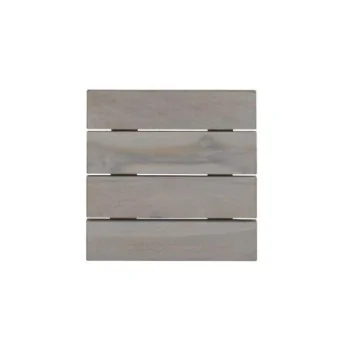 D.W.Haber Fusion Buffet Grey Wash Teak Square Tile Tray L W 6"