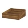 D.W.Haber Fusion Buffet Natural Teak Angled Square Bread Basket L W 14"