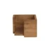 D.W.Haber Fusion Buffet Natural Teak Square Napkin Holder L W 5 3/4" H 4"
