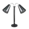 D.W.Haber Modern Black Double Head Heat Lamp L 22" W 16" H 16"