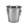 GenWare Stainless Steel Wine Bucket W/Ring Handles D 8" H 7 5/8"