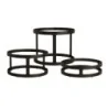 MyGlassStudio Display Risers Frames D 8 1/2" Set Of 3 In 3 Heights: H 6 5/8", 4 3/8", 2 3/8" L Mid Modern Bronze