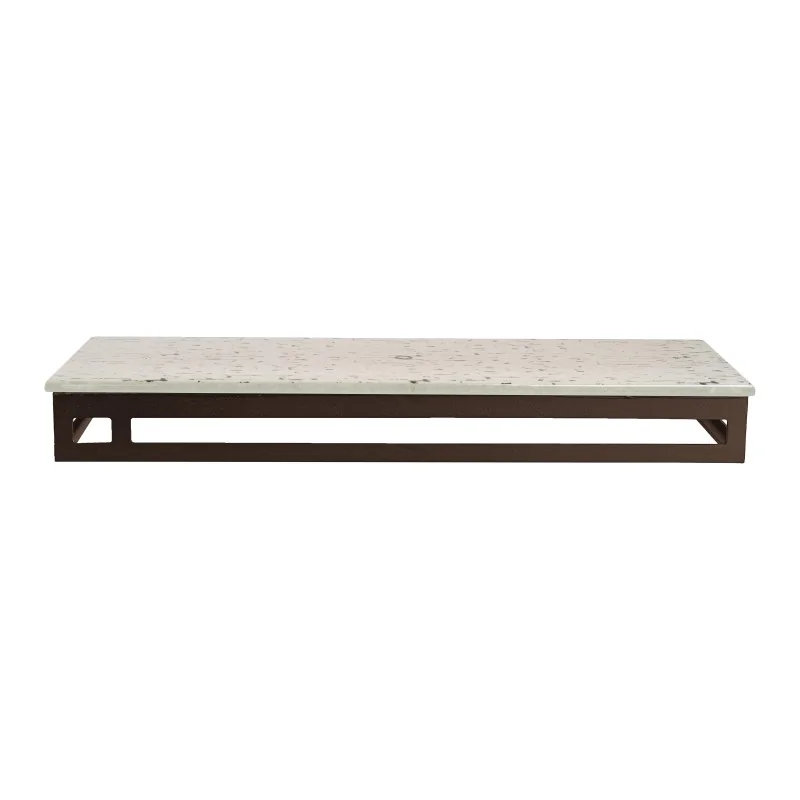 MyGlassStudio Rectangular Metal Stand L Mid Modern Bronze L 19 1/2" W 6 7/8" H 2 1/8"