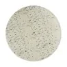 MyGlassStudio Flat Cake Plate Mid Modern Cream/Dark Grey D 13" H 3/8"